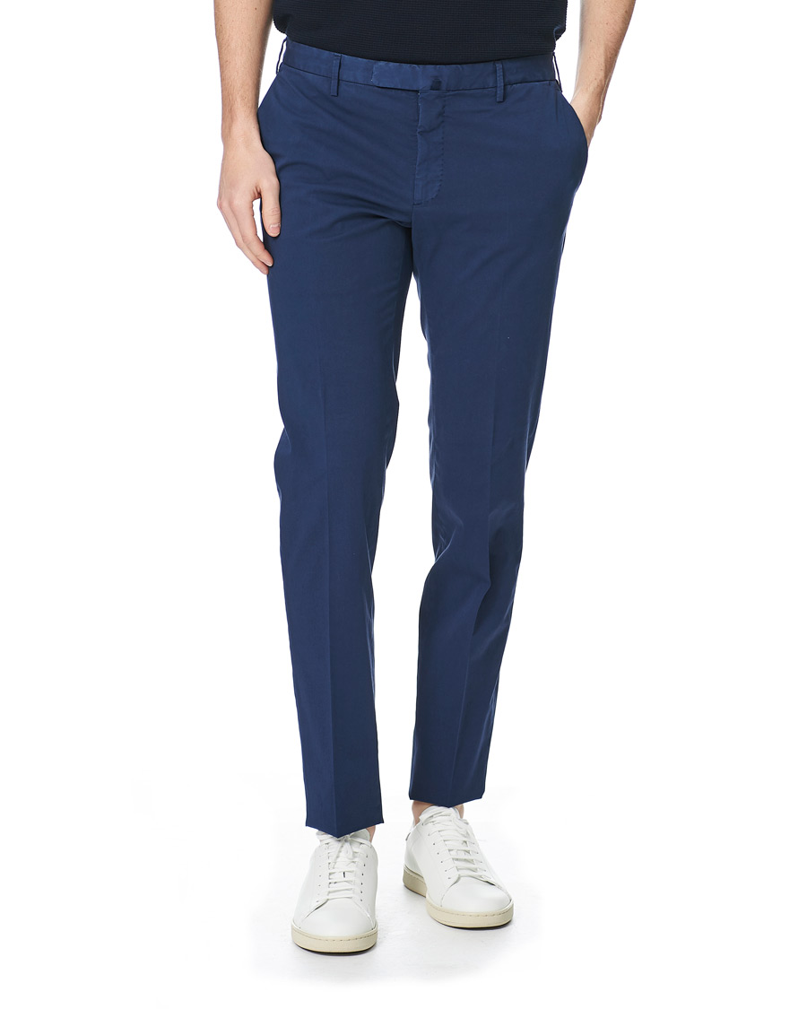Herre | Bukser | Incotex | Slim Fit Stretch Chinos Royal Blue