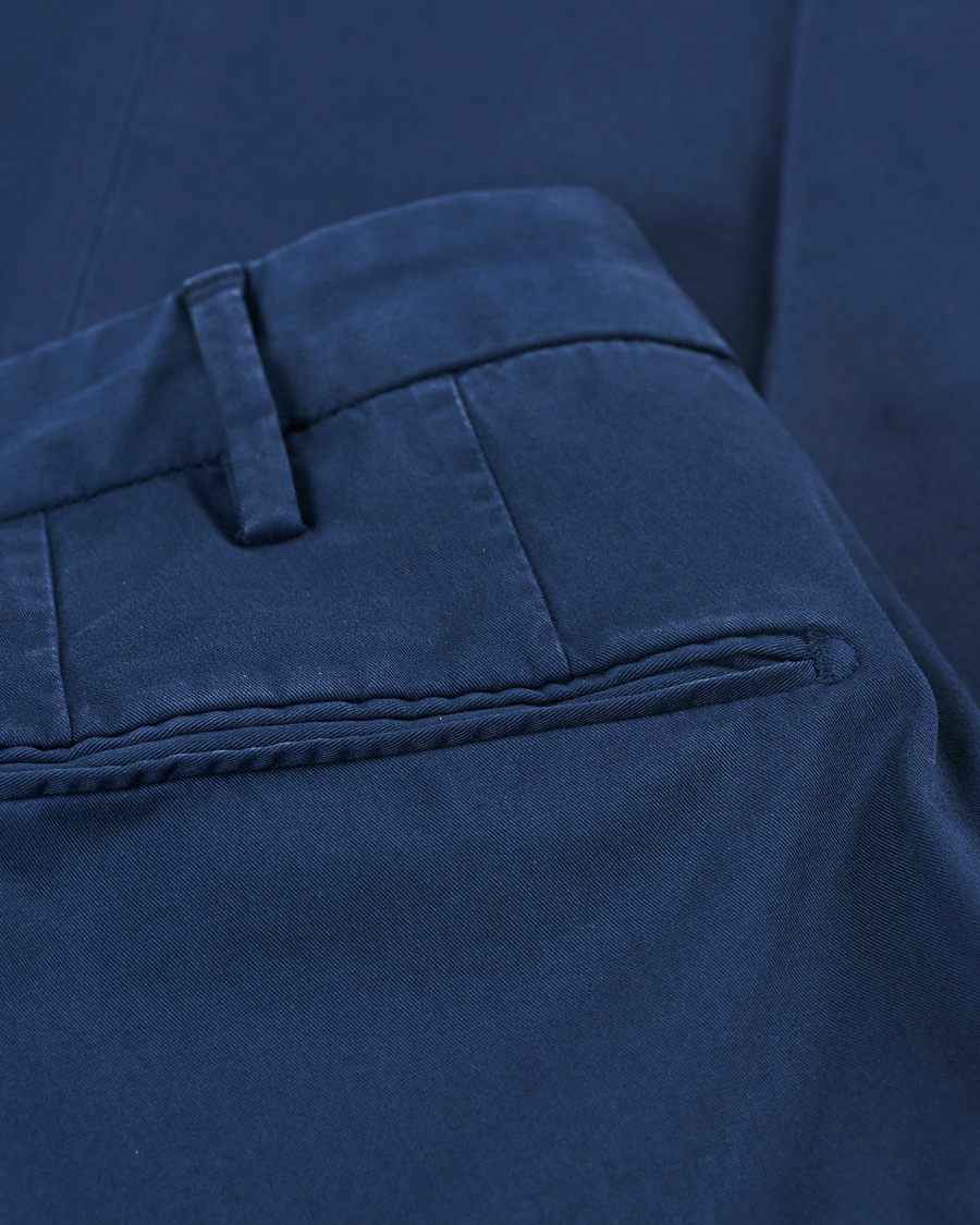 Herre | Bukser | Incotex | Slim Fit Stretch Chinos Royal Blue