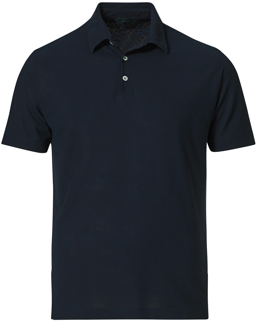 Herre | Pikéer | Zanone | Ice Cotton Short Sleeve Polo Navy