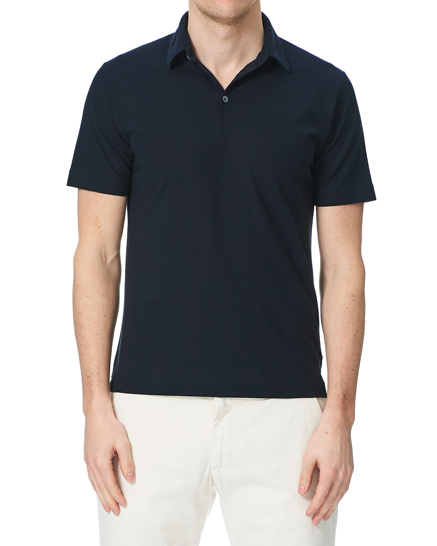 Herre | Pikéer | Zanone | Ice Cotton Short Sleeve Polo Navy