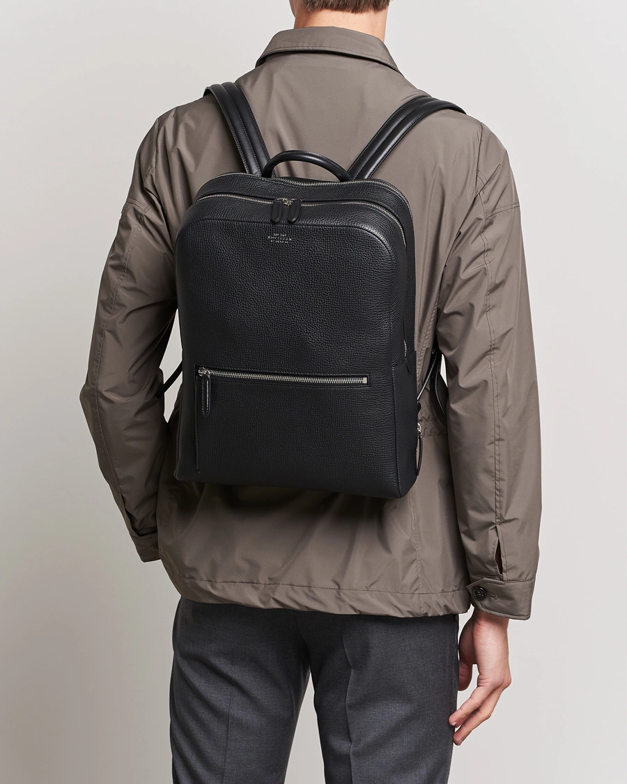 Herre | Smythson | Smythson | Ludlow Zip Around Backpack Black