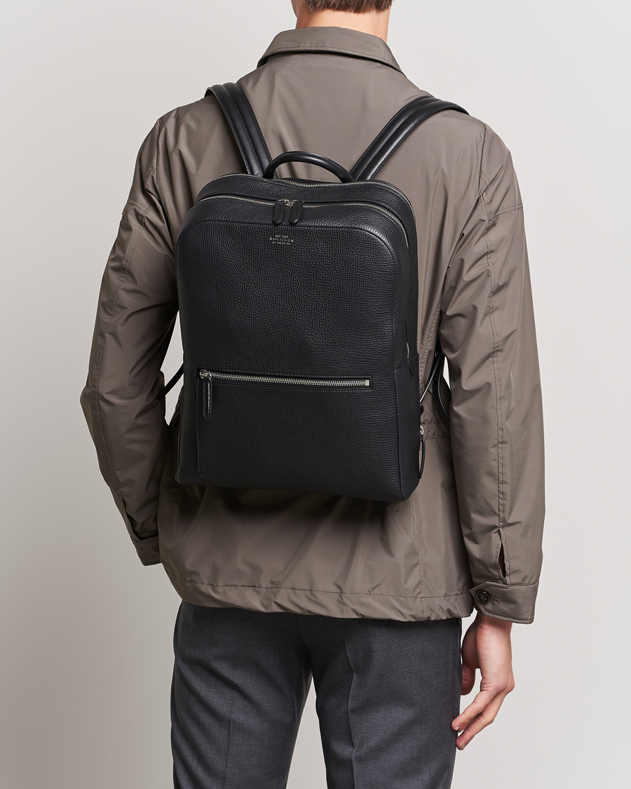 Herre | Assesoarer | Smythson | Ludlow Zip Around Backpack Black