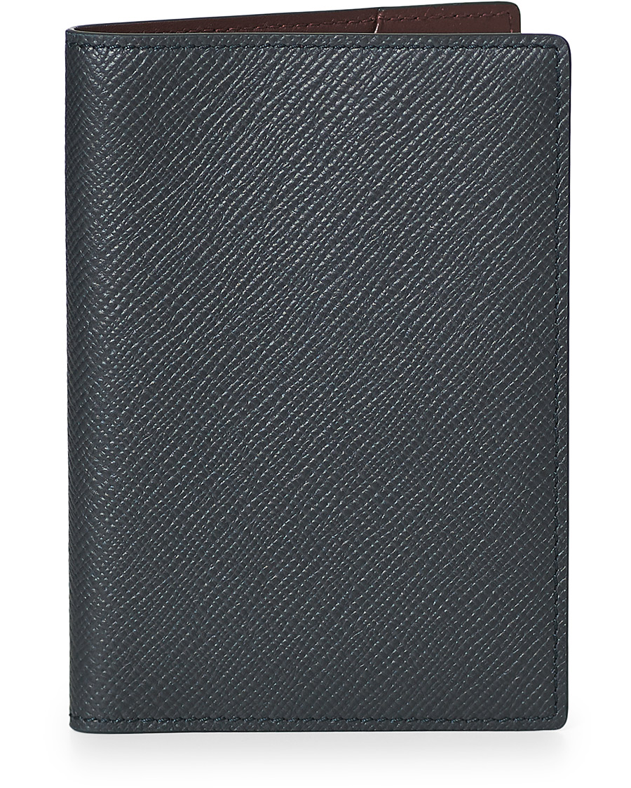 Herre | Smythson Panama Passport Cover Navy | Smythson | Panama Passport Cover Navy