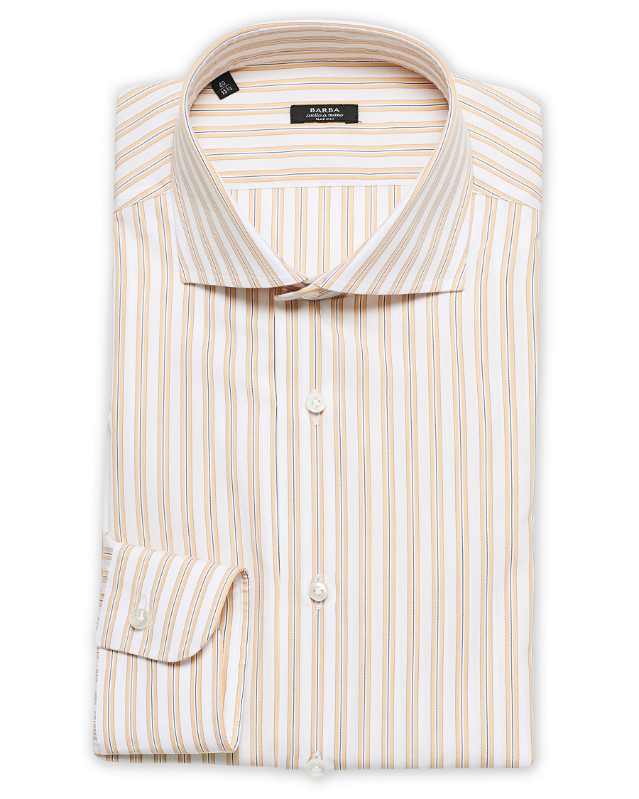 Herre | Skjorter | Barba Napoli | Slim Fit Striped Shirt Yellow