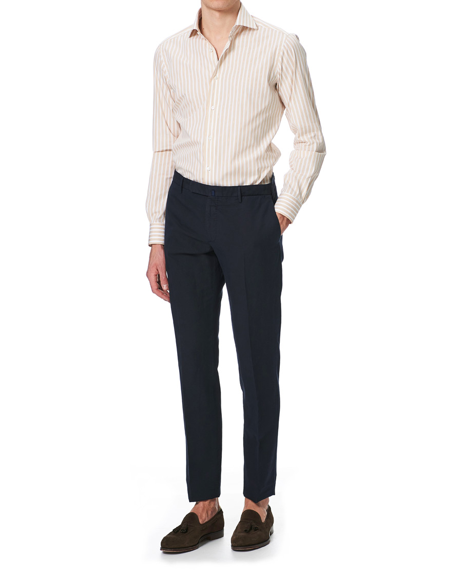 Herre | Skjorter | Barba Napoli | Slim Fit Striped Shirt Yellow
