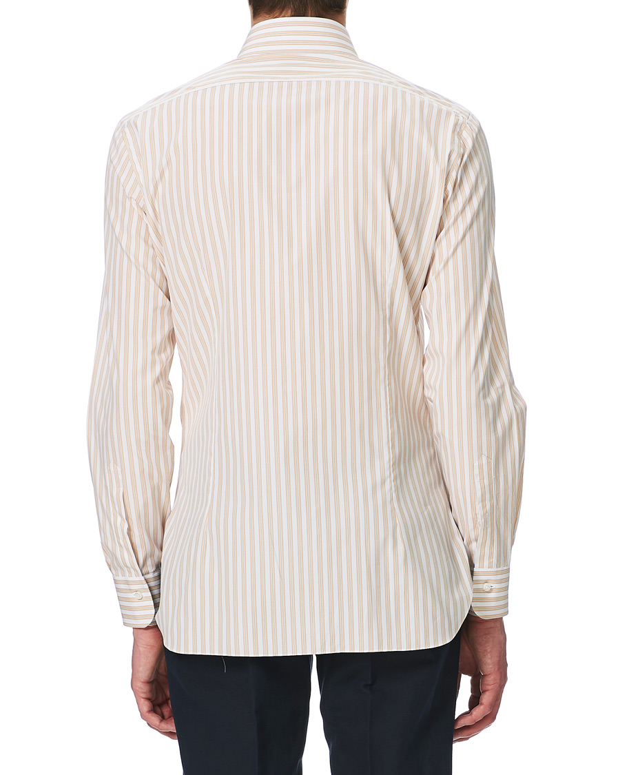 Herre | Skjorter | Barba Napoli | Slim Fit Striped Shirt Yellow