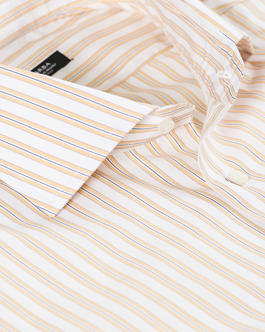 Herre | Skjorter | Barba Napoli | Slim Fit Striped Shirt Yellow