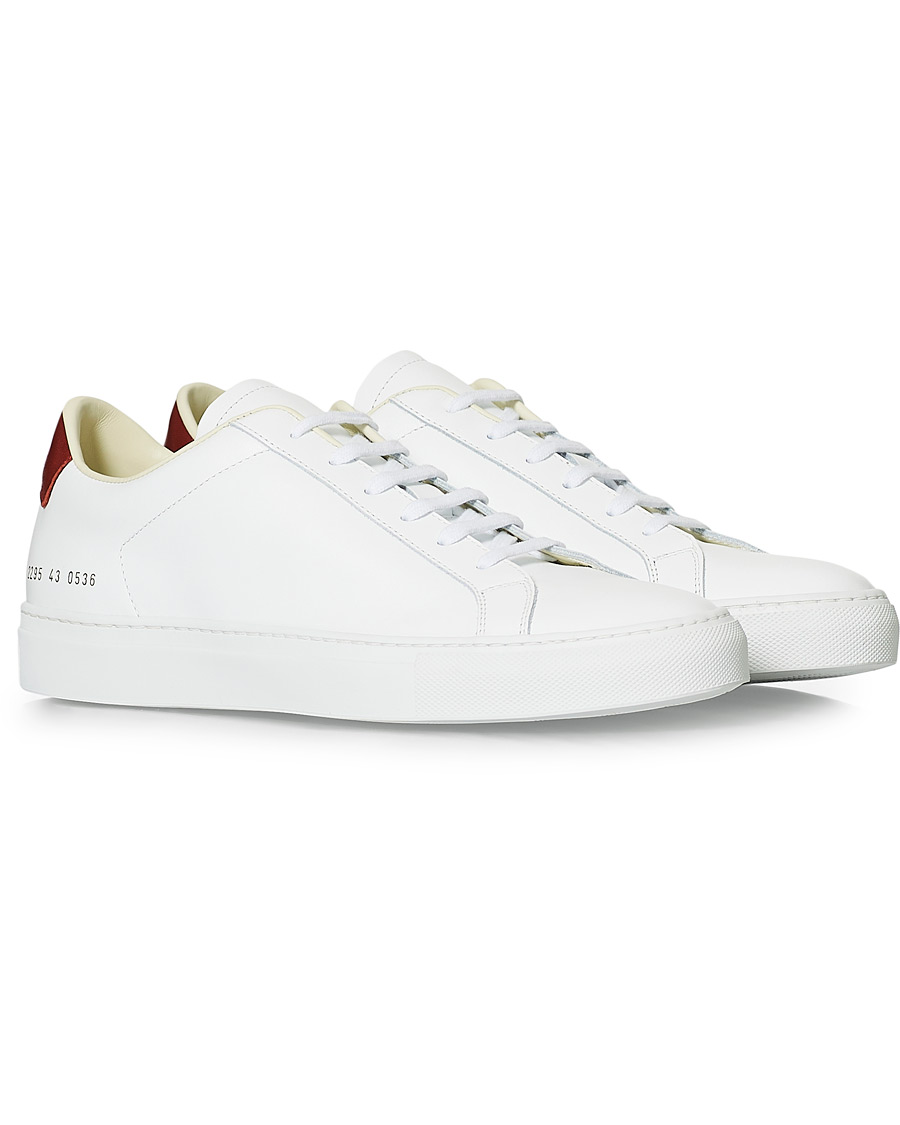 Herre | Common Projects Retro Achilles Sneaker White/Red | Common Projects | Retro Achilles Sneaker White/Red