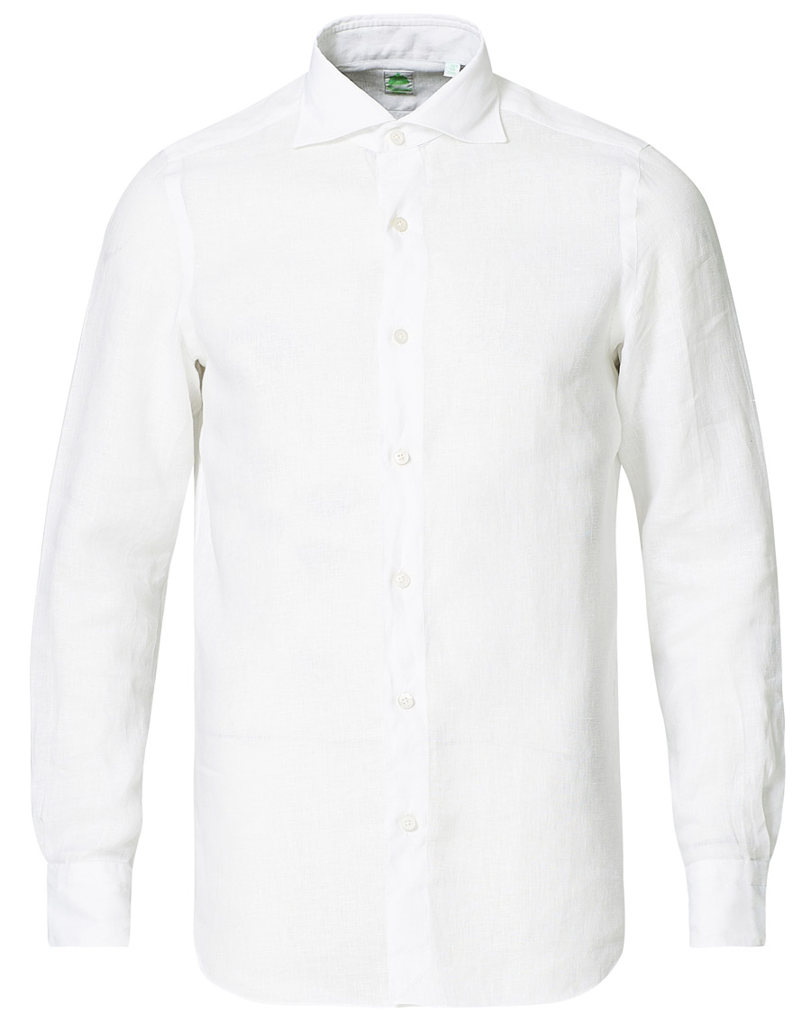 Herre | Skjorter | Finamore Napoli | Tokyo Washed Linen Shirt White