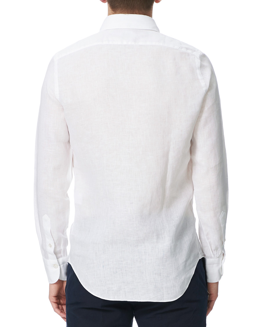 Herre | Skjorter | Finamore Napoli | Tokyo Washed Linen Shirt White