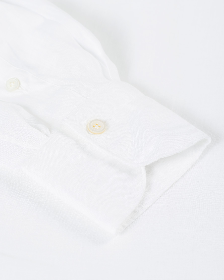 Herre | Skjorter | Finamore Napoli | Tokyo Washed Linen Shirt White
