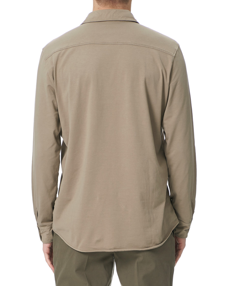 Herre | Skjorter | Altea | Cotton Stretch Jersey Shirt Beige