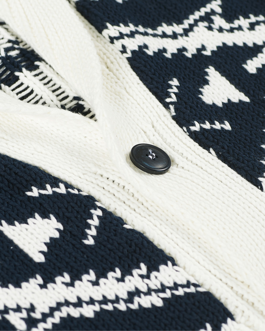 Herre | Gensere | Altea | Azteco Shawl Collar Cardigan Optic White