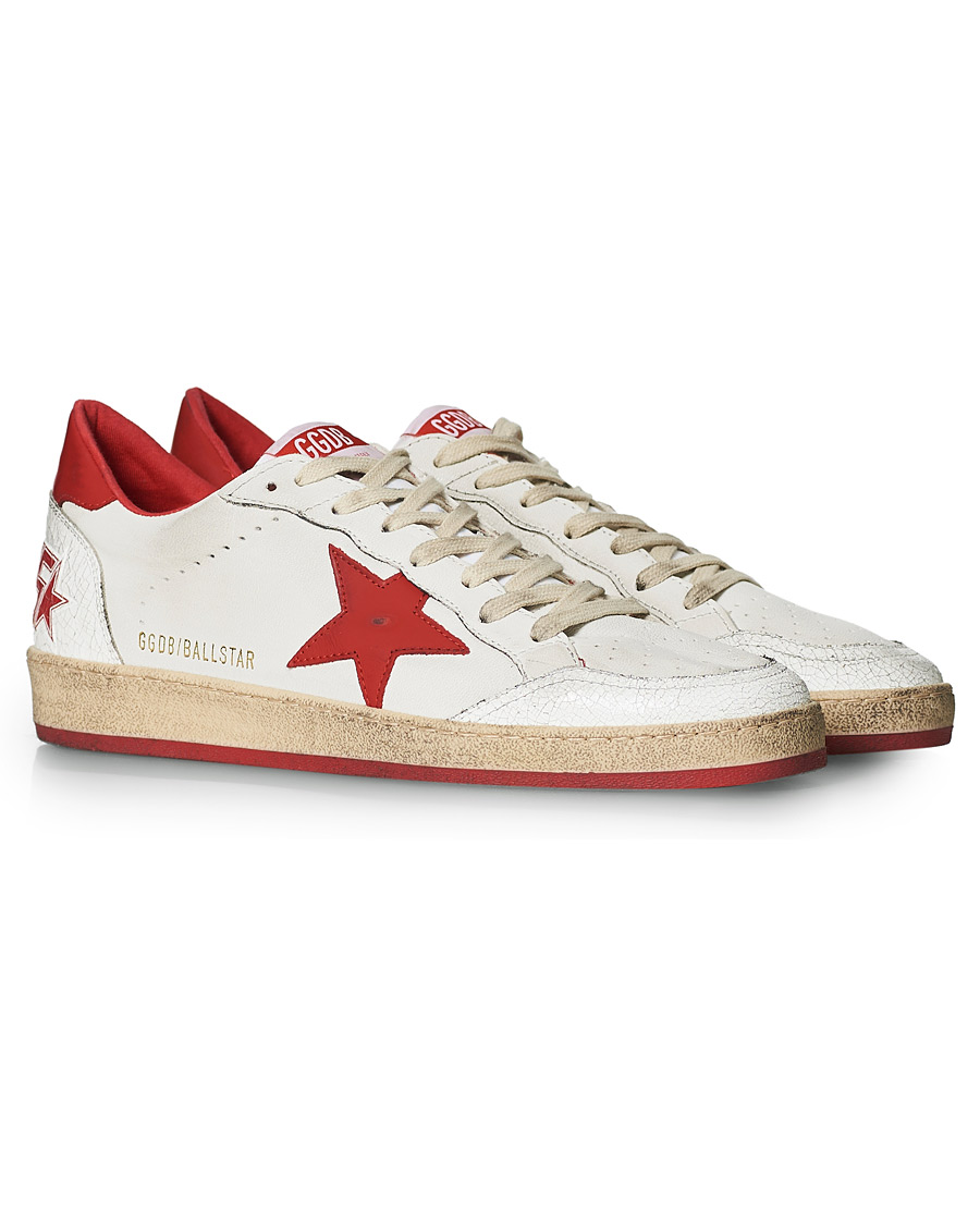 Herre | Golden Goose Deluxe Brand Ball Star Leather Star White/Red | Golden Goose | Deluxe Brand Ball Star Leather Star White/Red