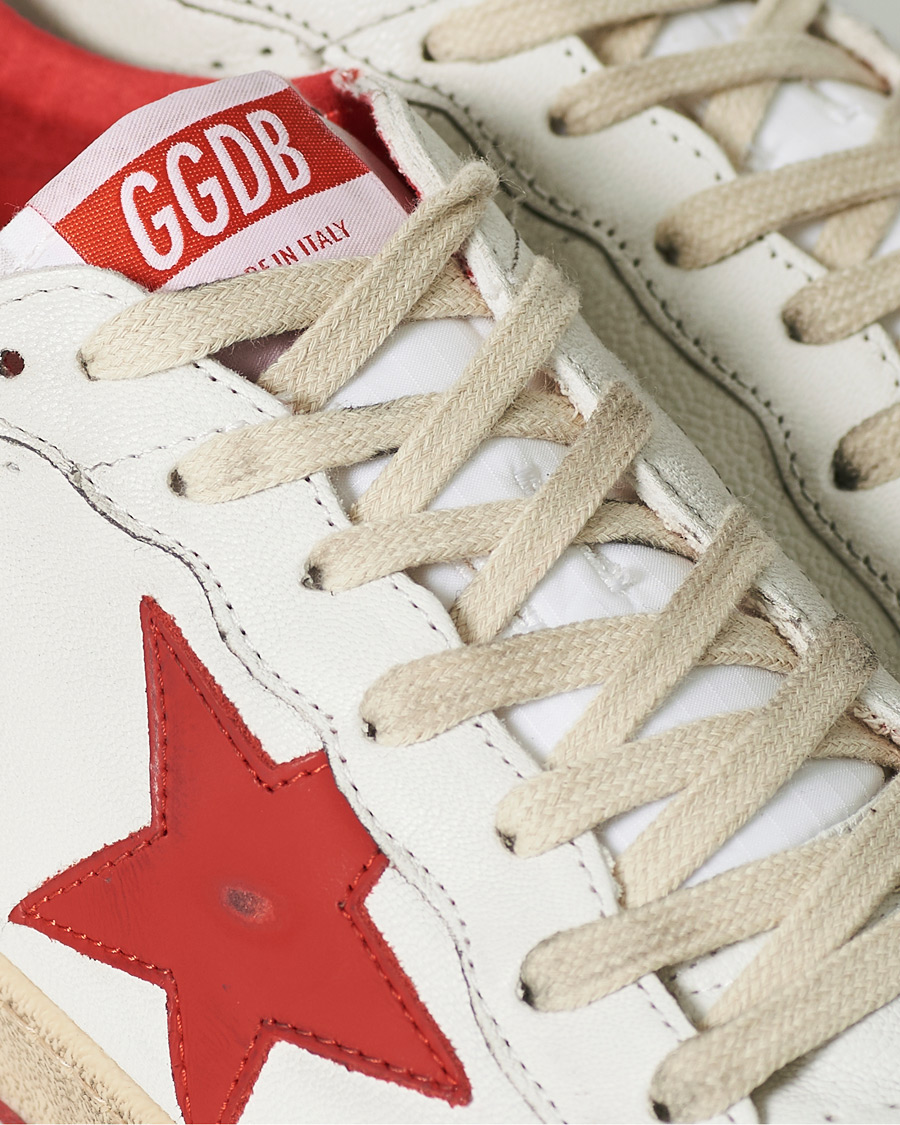 Herre | Golden Goose Deluxe Brand Ball Star Leather Star White/Red | Golden Goose | Deluxe Brand Ball Star Leather Star White/Red