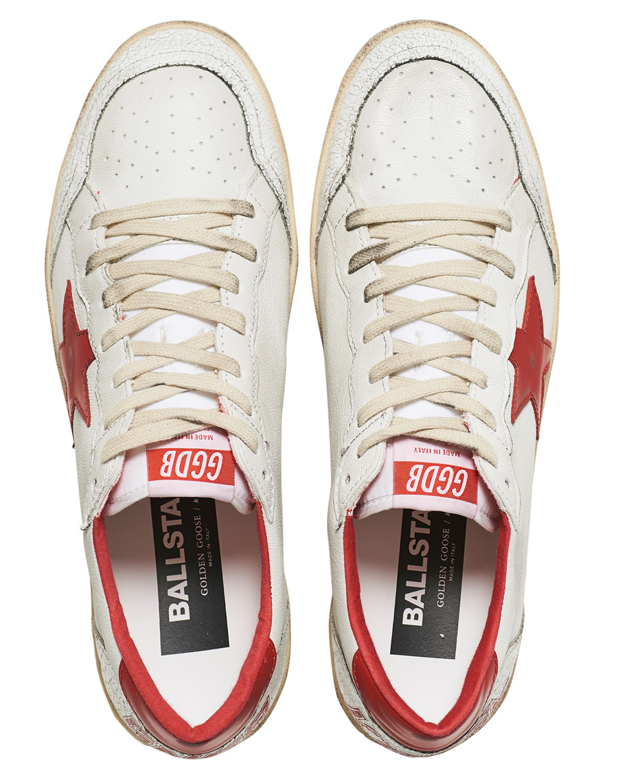 Herre | Golden Goose Deluxe Brand Ball Star Leather Star White/Red | Golden Goose | Deluxe Brand Ball Star Leather Star White/Red