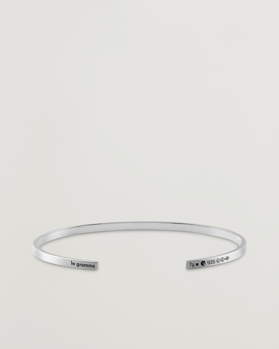 Herre |  | LE GRAMME | Ribbon Bracelet Brushed Sterling Silver 7g