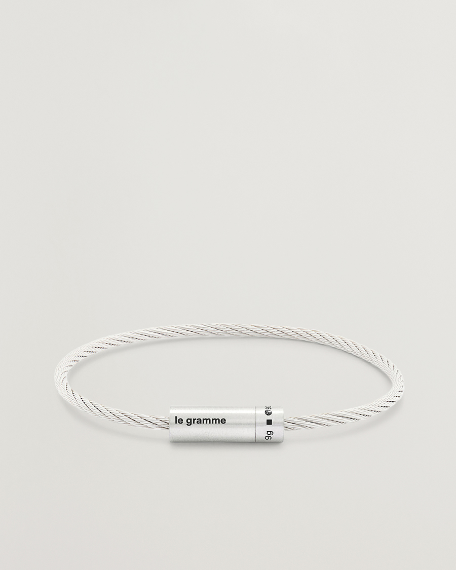 Herre | Smykker | LE GRAMME | Cable Bracelet Brushed Sterling Silver 9g