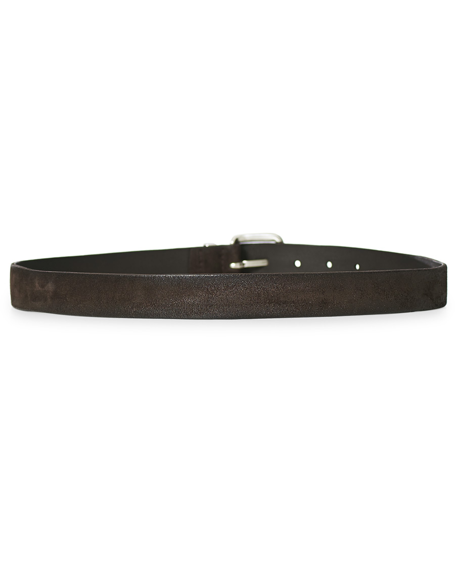 Herre | Orciani Western Suede Belt 3 cm Dark Brown | Orciani | Western Suede Belt 3 cm Dark Brown