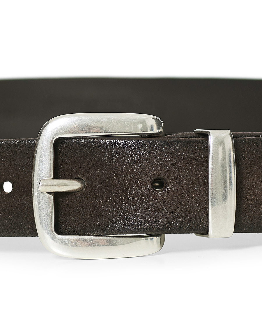 Herre | Orciani Western Suede Belt 3 cm Dark Brown | Orciani | Western Suede Belt 3 cm Dark Brown