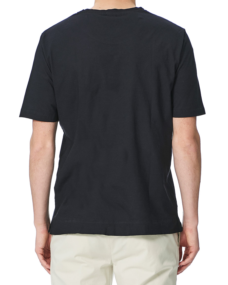 Herre | T-Shirts | Massimo Alba | Panarea Watercolor T-Shirt Navy
