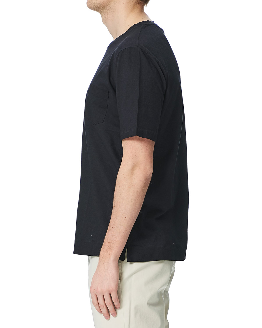 Herre | T-Shirts | Massimo Alba | Panarea Watercolor T-Shirt Navy