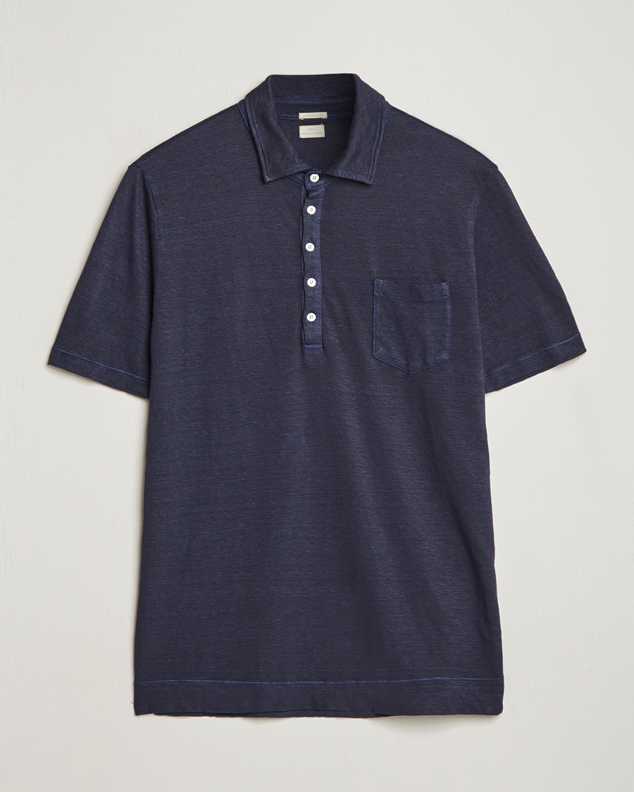 Herre | Pikéer | Massimo Alba | Wembley Linen Polo Navy