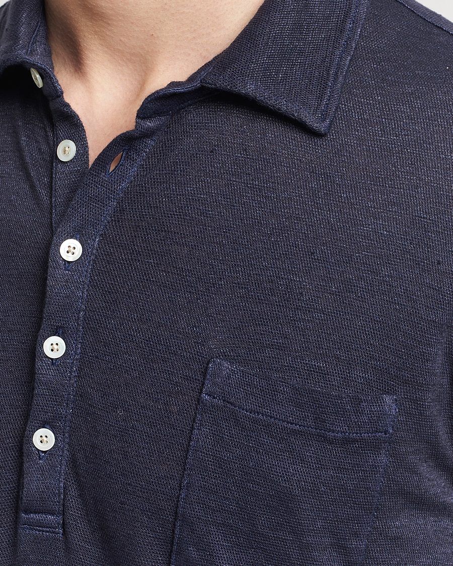Herre | Pikéer | Massimo Alba | Wembley Linen Polo Navy