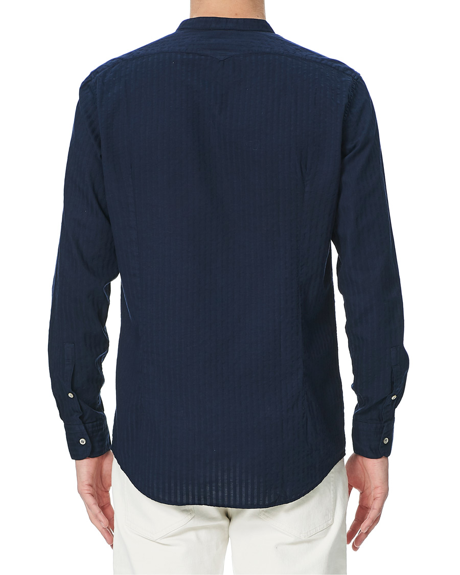 Herre | Skjorter | Massimo Alba | Noto Guru Collar Shirt Dark Blue