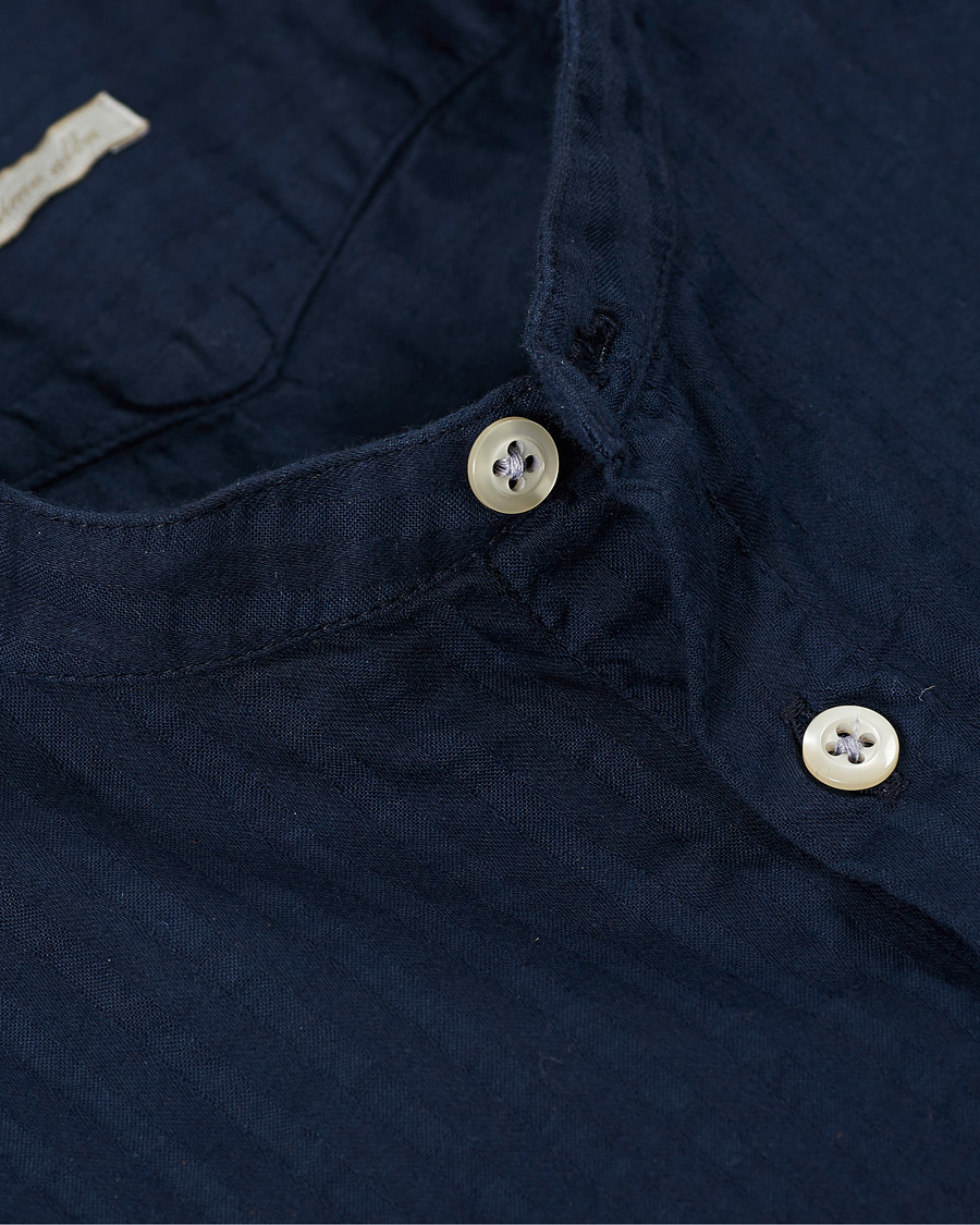 Herre | Skjorter | Massimo Alba | Noto Guru Collar Shirt Dark Blue