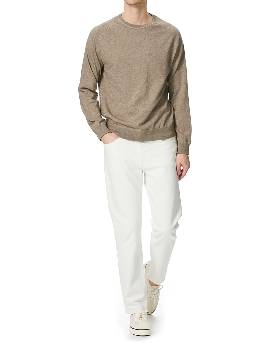 Herre | Gensere | Massimo Alba | Sport Cotton/Cashmere Raglan Pullover Taupe