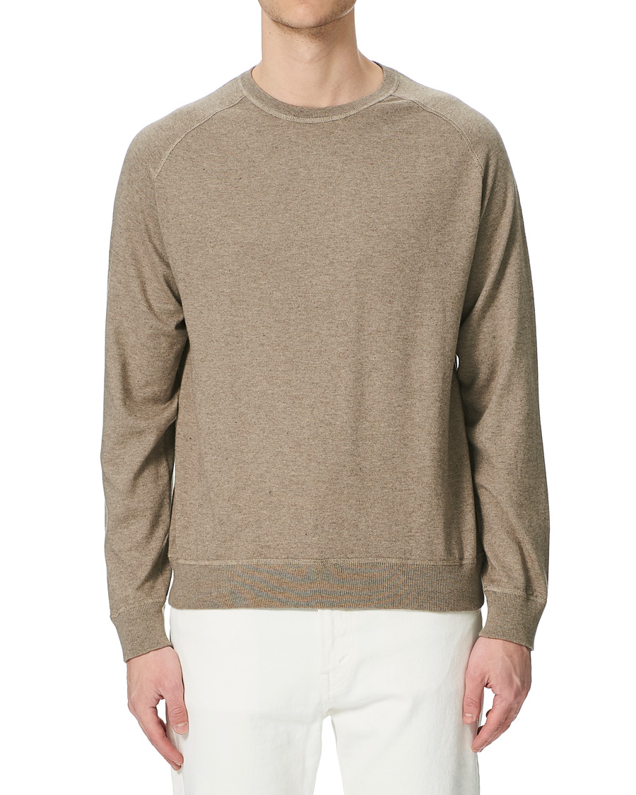 Herre | Gensere | Massimo Alba | Sport Cotton/Cashmere Raglan Pullover Taupe