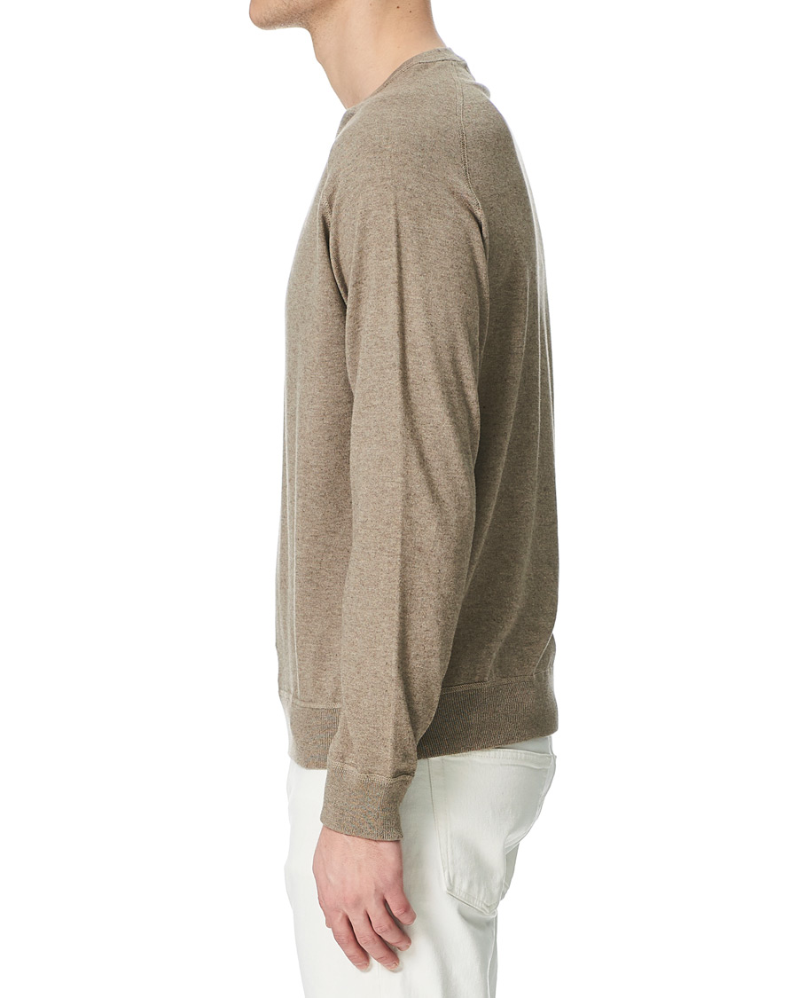 Herre | Gensere | Massimo Alba | Sport Cotton/Cashmere Raglan Pullover Taupe