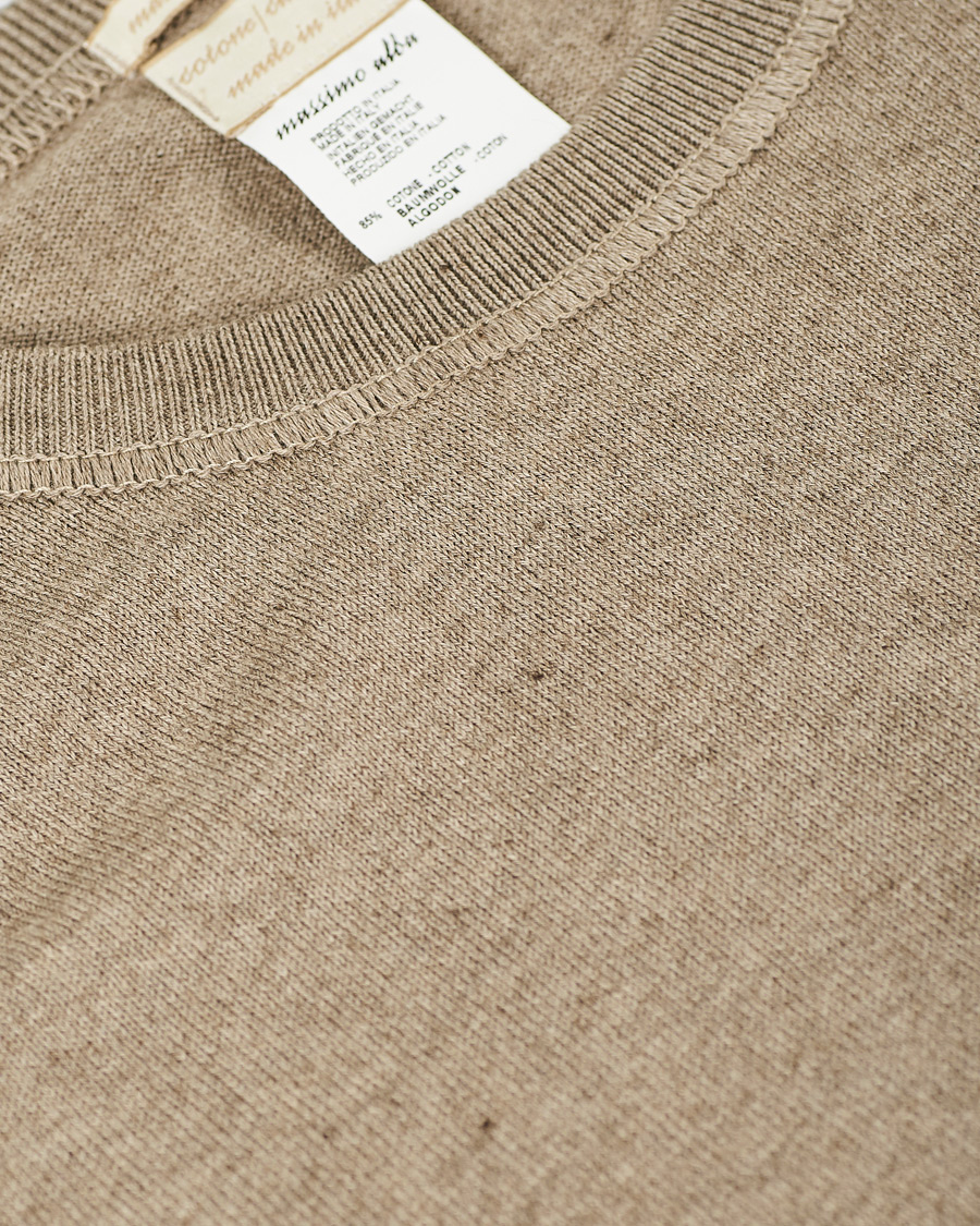 Herre | Gensere | Massimo Alba | Sport Cotton/Cashmere Raglan Pullover Taupe