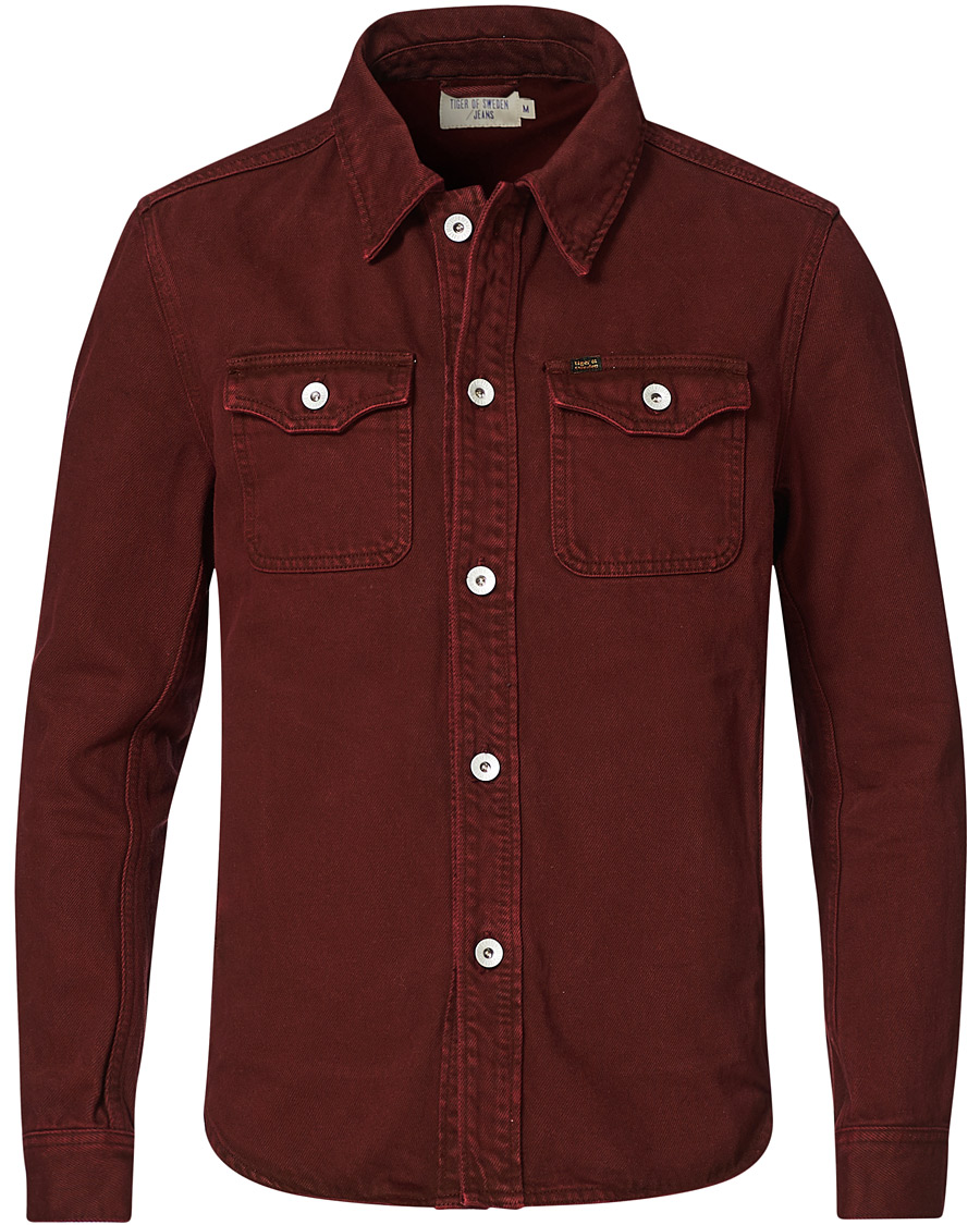 Herre | Jakker | Tiger of Sweden Jeans | Get Organic Cotton Denim Jacket Wine Red