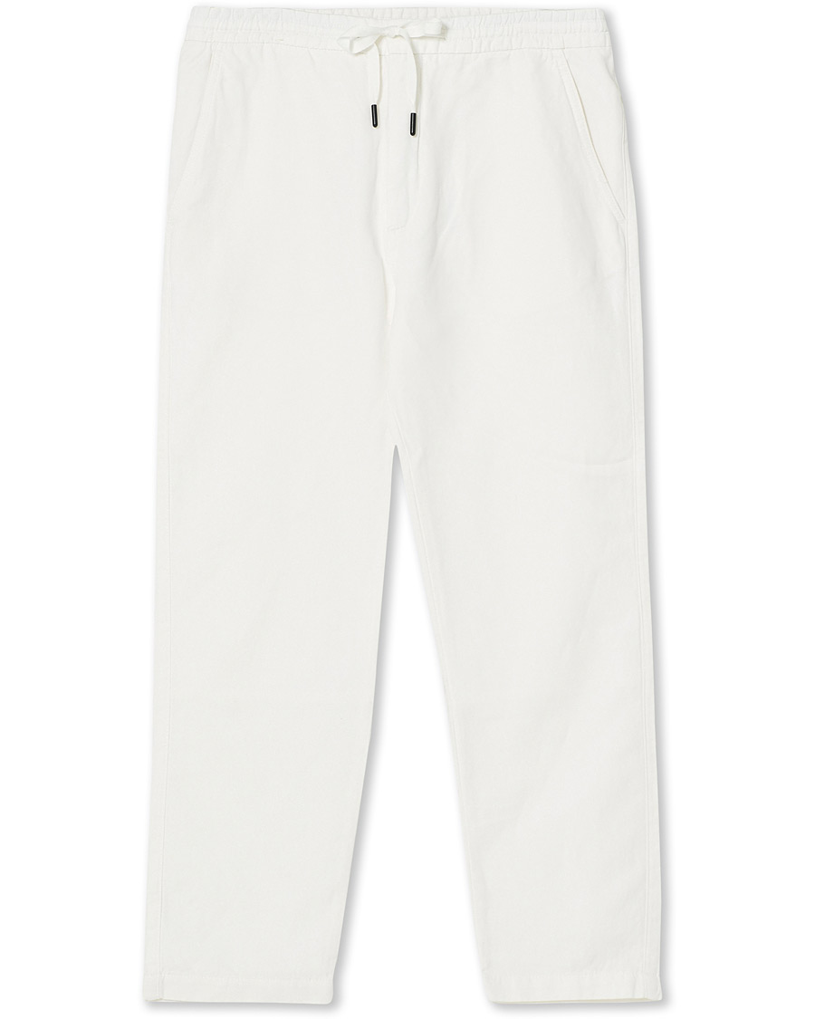Herre | Bukser | Tiger of Sweden | Torin Cotton/Linen Drawstring Trousers Cream