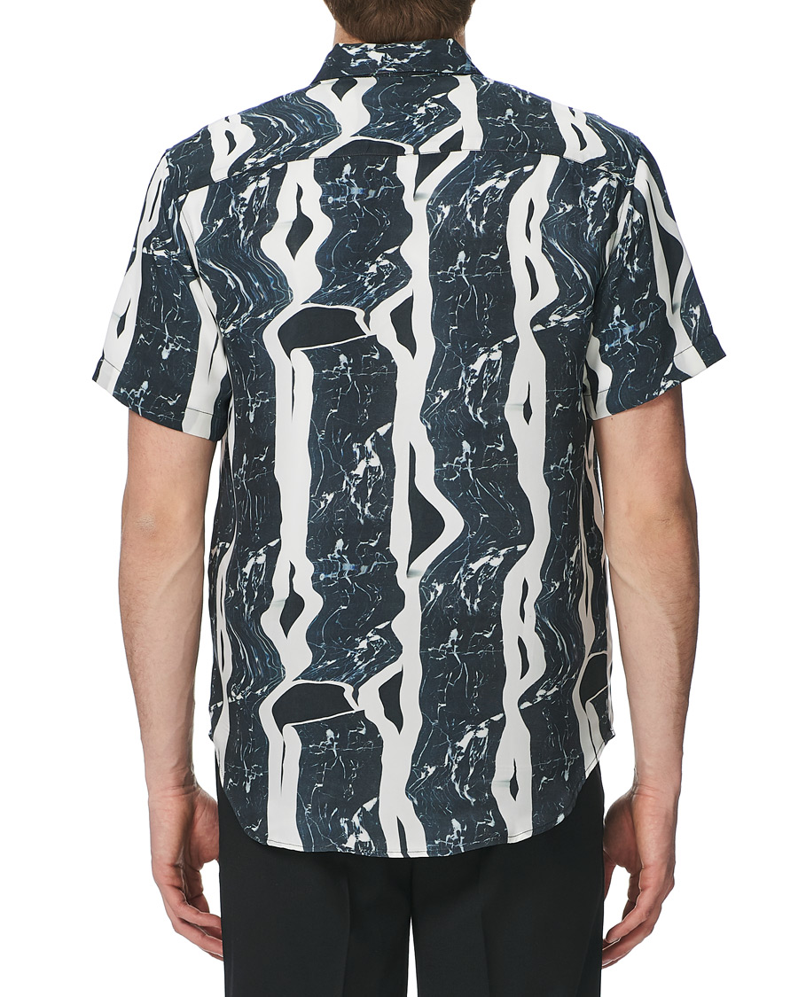 Herre | Skjorter | Tiger of Sweden | Didon Marble Print Short Sleeve Shirt Artwork