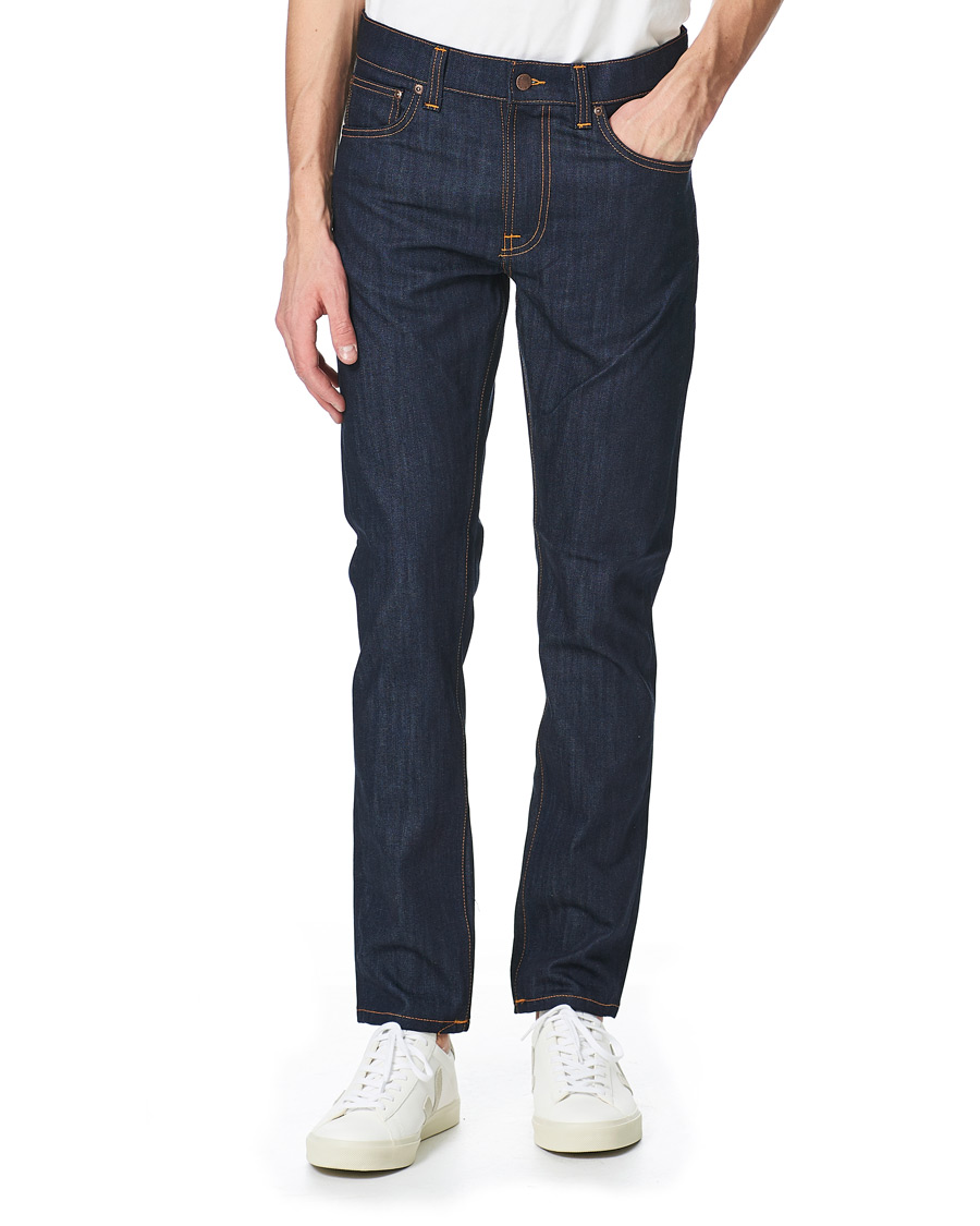 Herre | Jeans | Nudie Jeans | Lean Dean Jeans Dry Ecru Embo
