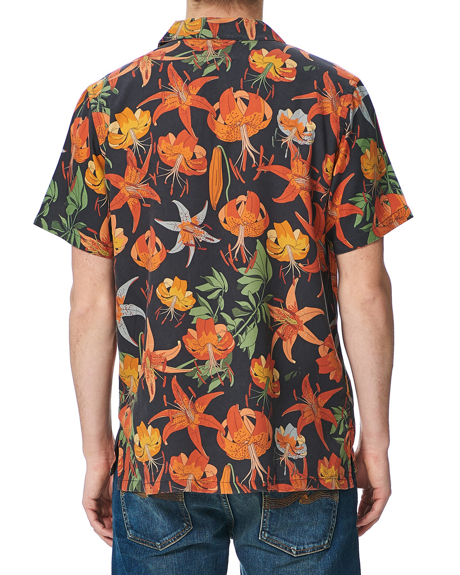 Herre | Skjorter | Nudie Jeans | Arvid Short Sleeve Shirt Lilies Black
