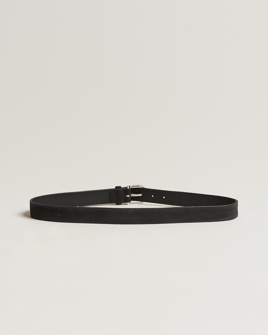 Herre |  | Orciani | Handmade Suede Belt 3 cm Nero