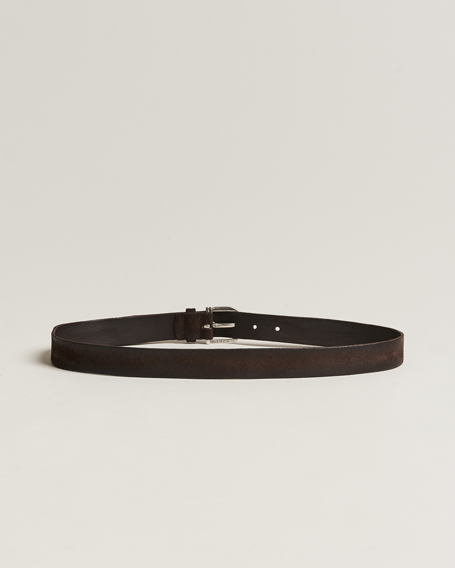 Herre | Orciani Handmade Suede Belt 3 cm Testa Di Moro | Orciani | Handmade Suede Belt 3 cm Testa Di Moro