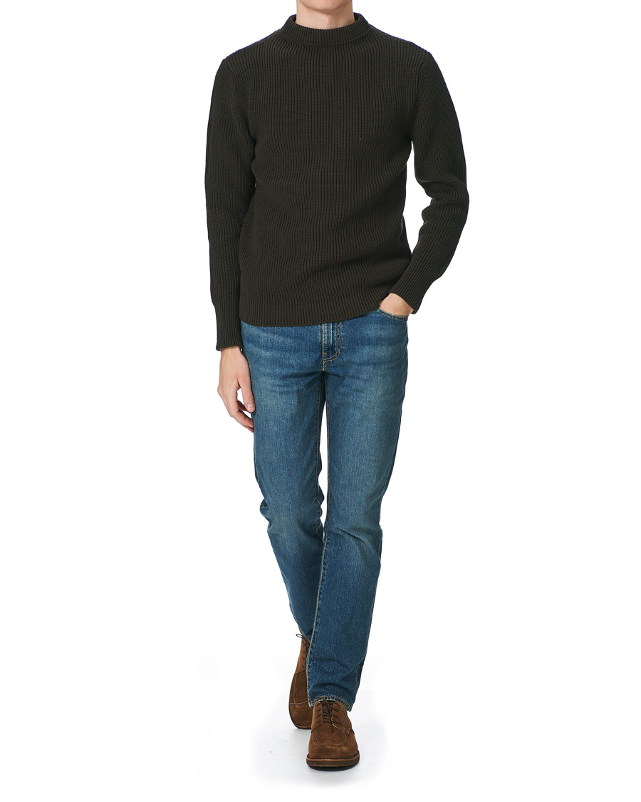 Herre | Gensere | Andersen-Andersen | Organic Cotton Crew Neck Hunting Green