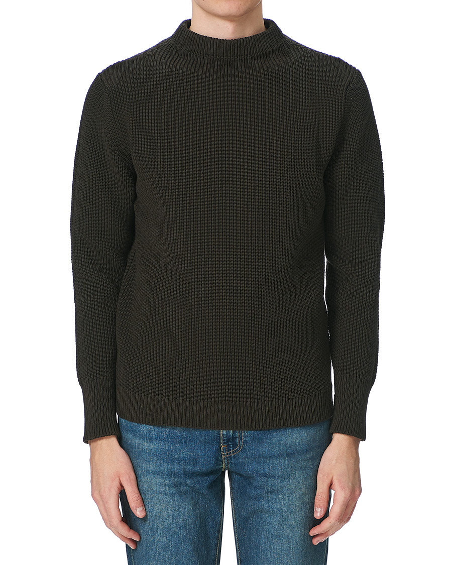 Herre | Gensere | Andersen-Andersen | Organic Cotton Crew Neck Hunting Green