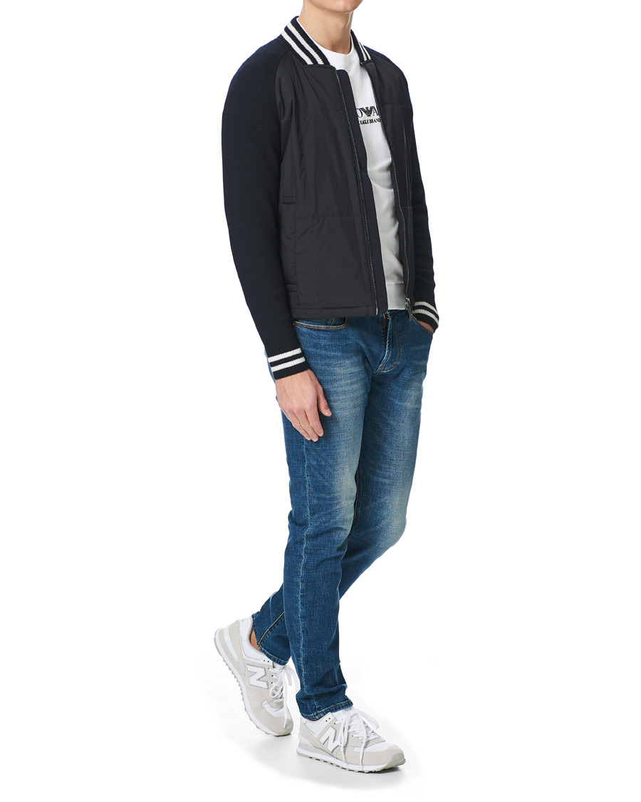 Herre | Jakker | Emporio Armani | Blouson Hybrid Jacket Blue Navy