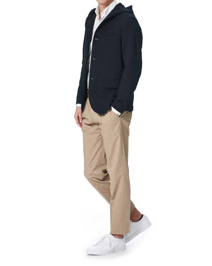 Herre | Bukser | Emporio Armani | Satin Stretch Pleated Chino Khaki