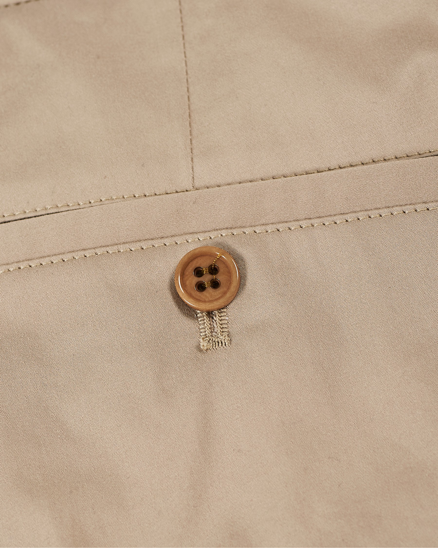 Herre | Bukser | Emporio Armani | Satin Stretch Pleated Chino Khaki