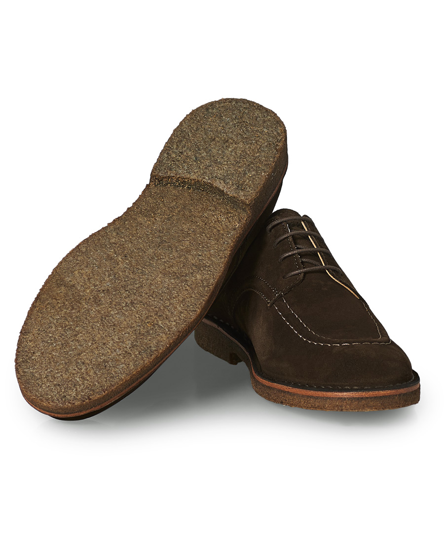 Herre | Astorflex Carlflex Moc Toe Derby Dark Brown Suede | Astorflex | Carlflex Moc Toe Derby Dark Brown Suede