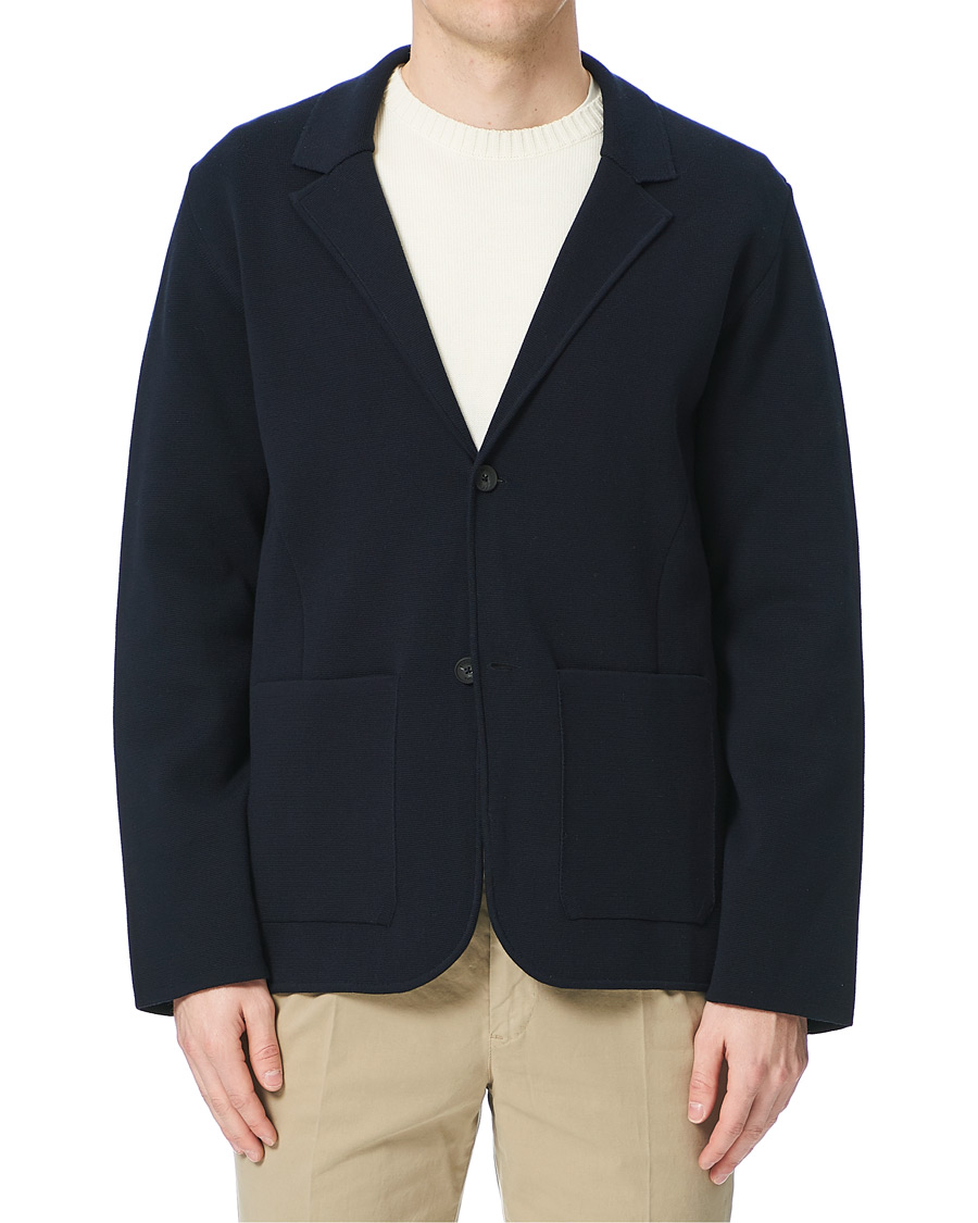 Herre | Dressjakker | Z Zegna | Knitted Cardigan Blazer Navy