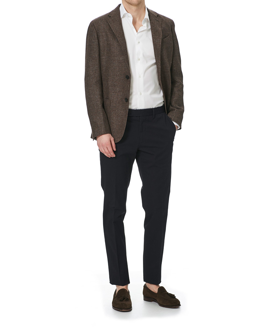 Herre | Dressjakker | Ermenegildo Zegna | Unconstructed Linen Blazer Brown