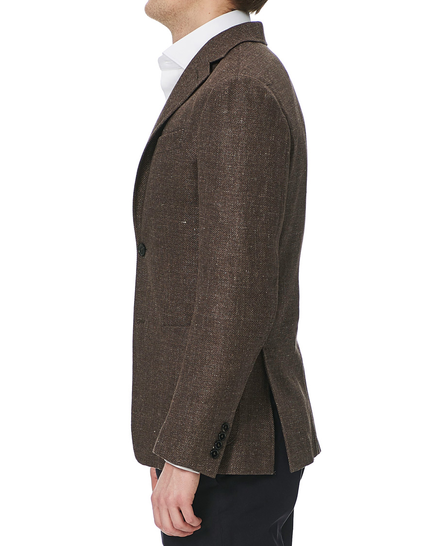 Herre | Dressjakker | Ermenegildo Zegna | Unconstructed Linen Blazer Brown